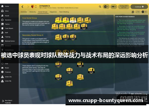 被选中球员表现对球队整体战力与战术布局的深远影响分析